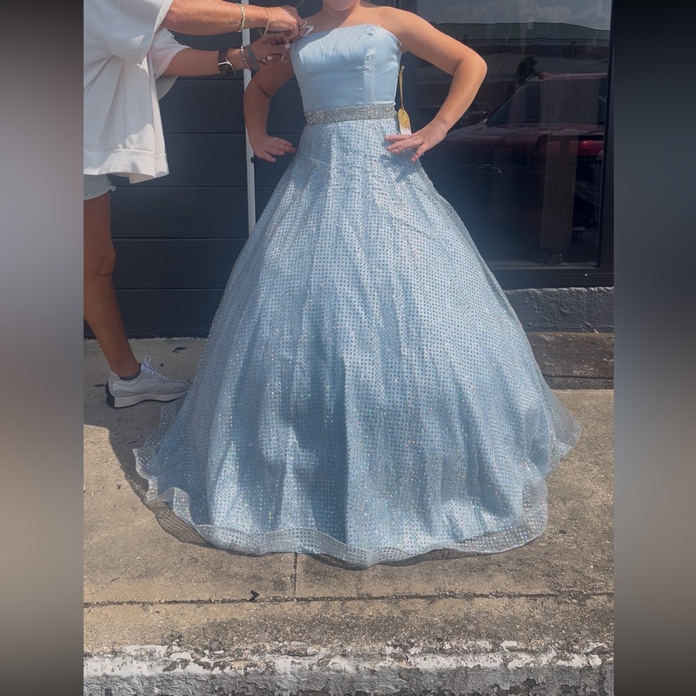 Girls size 16 Light Blue Kids Formal Dress